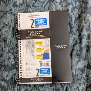 Mead College Ruled Notebook New Unused Black
